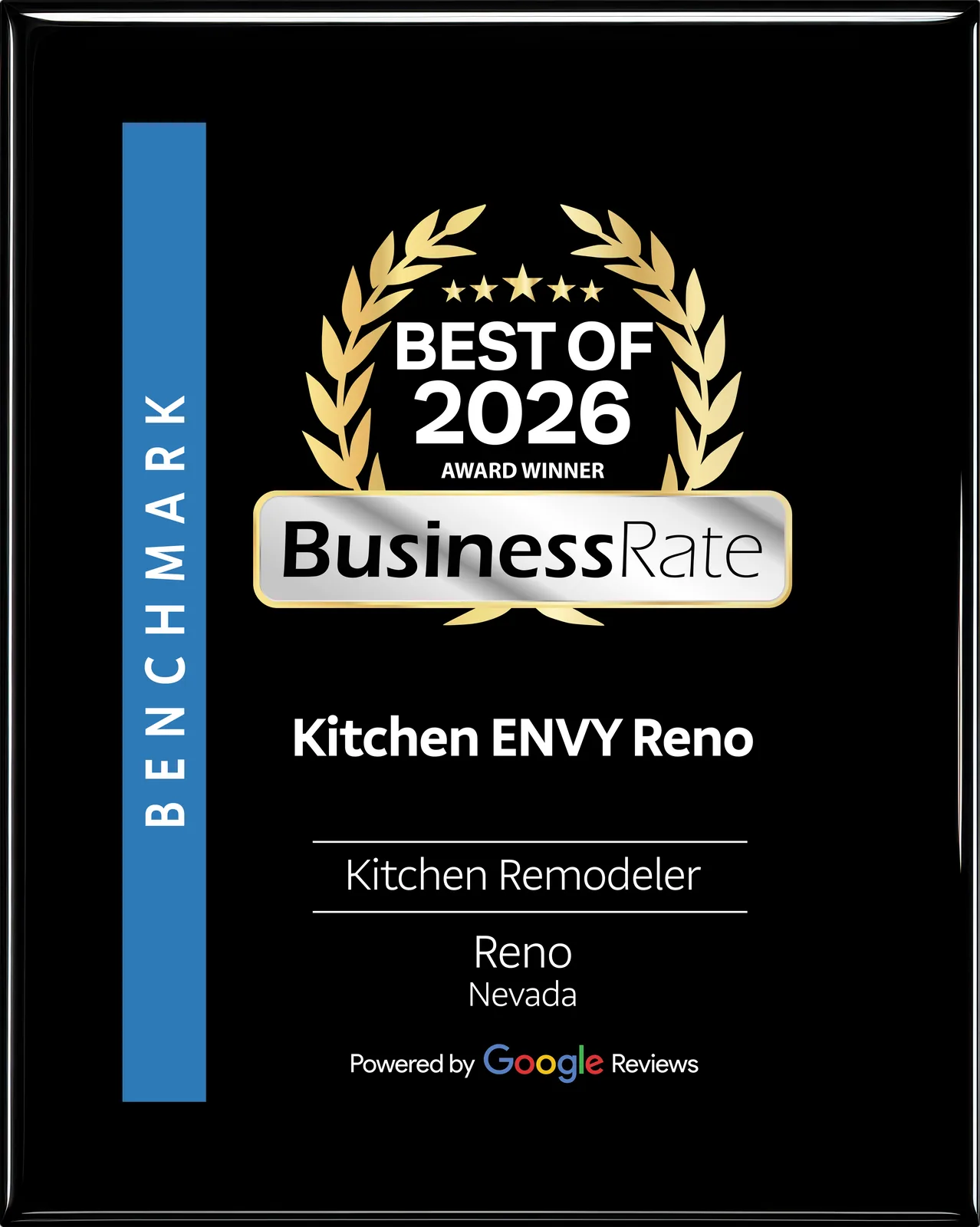 Best of 2026 award plaque naming Kitchen ENVY Reno as a kitchen remodeler in Reno, Nevada